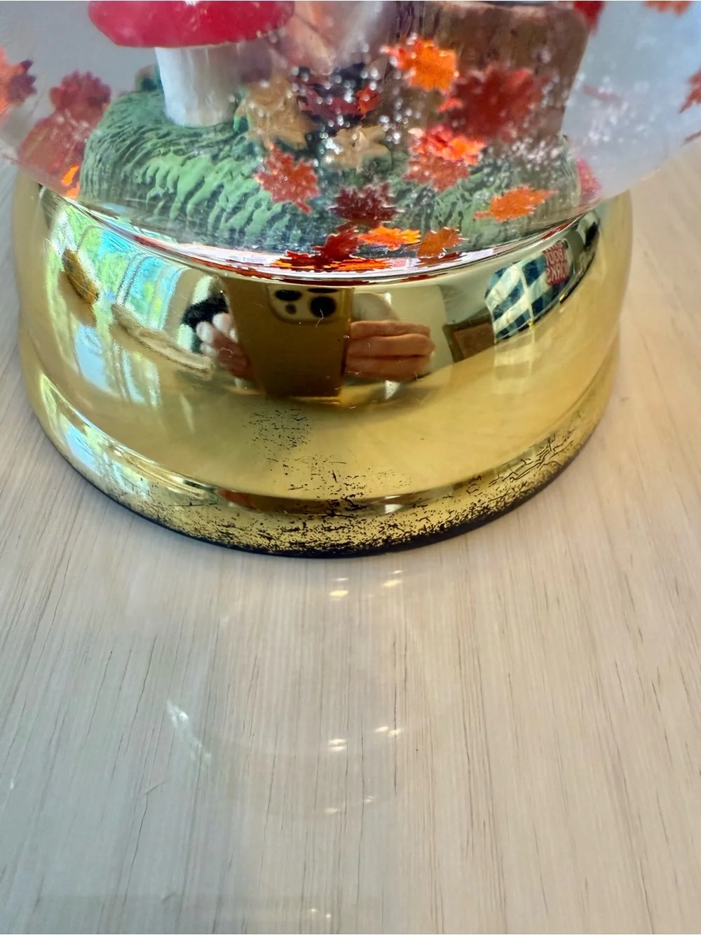 🦊 Bath & Body Works Autumn Fox Squirrel Snow Globe Candle Pedestal Woodland 🐿️